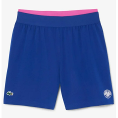 Short LACOSTE Homme Roland Garros Bleu / Rose PE 2025
