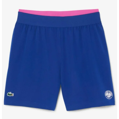 Short LACOSTE Homme Roland Garros Bleu / Rose...
