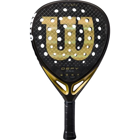 Raquette Padel WILSON DEFY PRO V1 Noir / Doré (370g) 2025