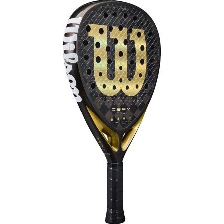 Raquette Padel WILSON DEFY PRO V1 Noir / Doré (370g) 2025