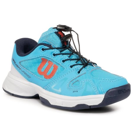 Chaussures WILSON Junior Rush Pro JR QL QuickLace Bleu / Orange PE 2020