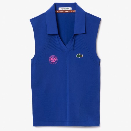 Débardeur LACOSTE Femme SPORT SLIM FIT ROLAND GARROS Bleu Indigo PE 2025
