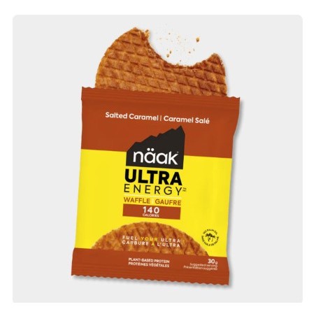 Gaufrettes ENERGETIQUE NAAK ULTRA ENERGY Caramel Beurre Salé 140 Cal 30 g 2024