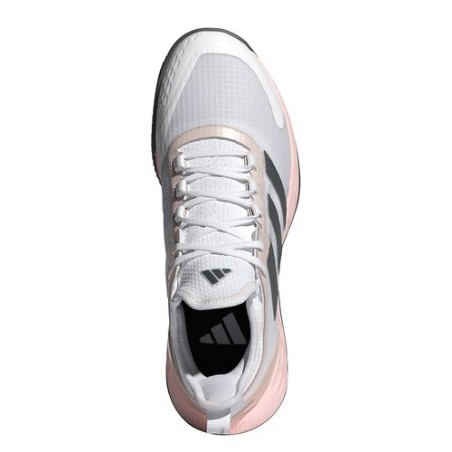 Chaussures ADIDAS Femme ADIZERO UBERSONIC 4 Terre Battue Blanc / Rose