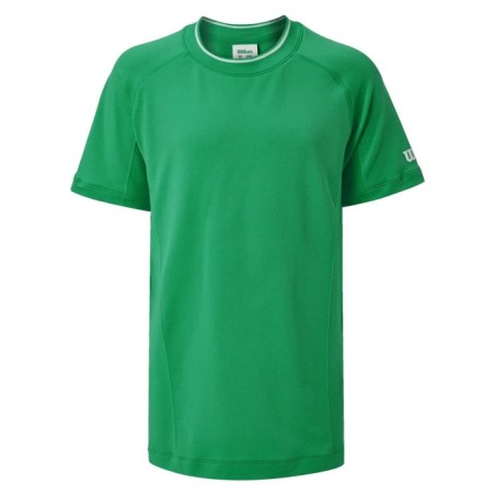 T-Shirt WILSON Junior Garçon TEAM SEAMLESS CREW Vert 2025