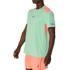 T-Shirts ASICS Homme PADEL COURT SS TOP Vert / Orange AH... 2
