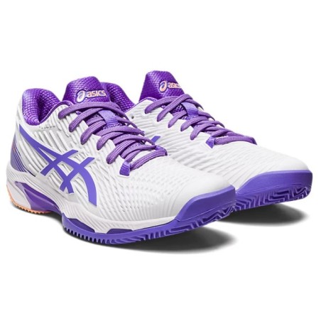 Chaussures ASICS Femme SOLUTION SPEED FF 2 Terre Battue Blanc/Violet PE 2023