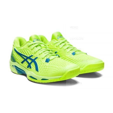 Chaussures ASICS Femme SOLUTION SPEED FF 2 Terre Battue Vert fluo PE 2023