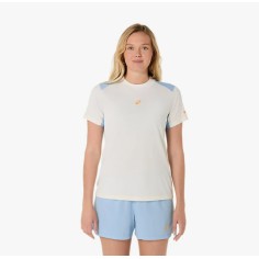 T-Shirt ASICS Femme PADEL COURT SS TOP Blanc / Bleu /...