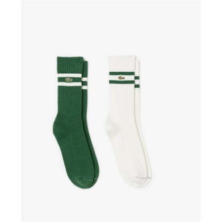 Chaussettes longues BI-PACK LACOSTE Blanc / Vert AH 2025