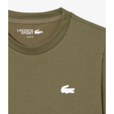 T-Shirt Femme LACOSTE SPORT ULTRA DRY Kaki / Blanc AH 2025 2