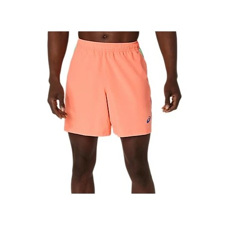 Short Tennis ASICS Homme PADEL COURT 7IN SHORT Corail / Vert AH 2025