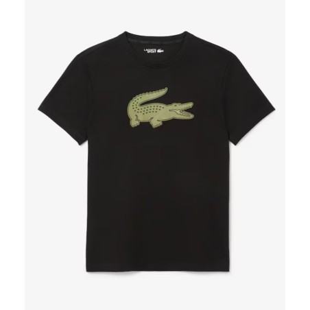 T-Shirt LACOSTE Homme ULTRA DRY Logo XXL Noir / Kaki AH 2025