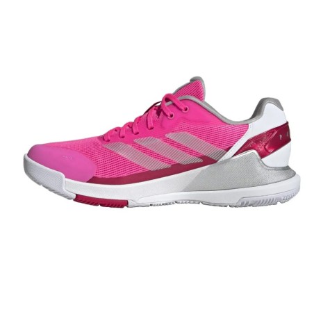 Chaussures Padel ADIDAS Femme CRAZYQUICK LS Rose / Blanc / Rouge PE 2025