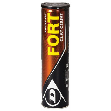 Tube de 4 balles DUNLOP Fort Clay Court