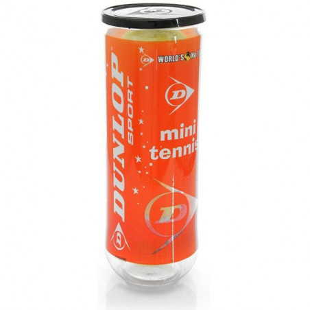 Tube de 3 balles Mini Tennis DUNLOP Mini Tennis Orange