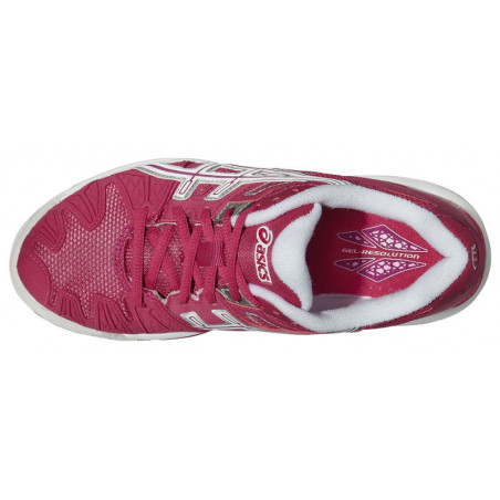 Chaussure ASICS Junior Gel-Résolution 5 Blanc / Fuchsia