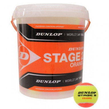 Baril de 60 balles Mini Tennis DUNLOP Stage 2...