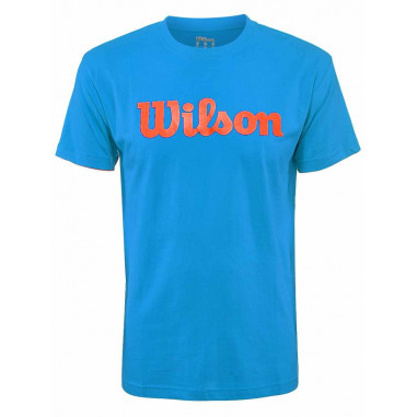 T-Shirt WILSON Homme M Script Cotton Tee Bleu...