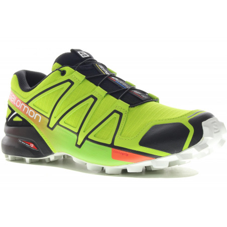 Chaussures Running SALOMON Homme Speedcross 4 Vert / Fluo / Noir / AH 2017
