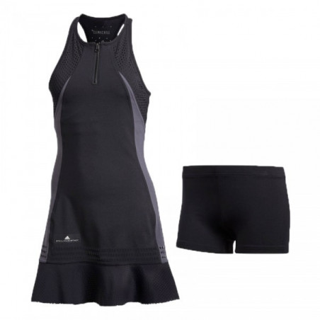 Robe ADIDAS Femme Stella MCCARTNEY Roland Garros Noir PE 2018
