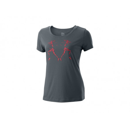 T-Shirt WILSON Femme Rorschach Tech Tee DK Gris AH 2018