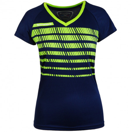 T-Shirt TECNIFIBRE Femme Lady F2 Bleu / Vert 2019