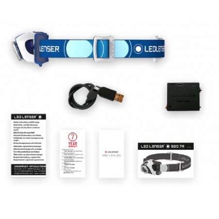 Frontale LED LENSER SEO7R Bleue PE 2020