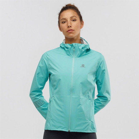 Veste Running SALOMON Femme Lightning WP JKT W Bleu / Meadowbrook PE 2020