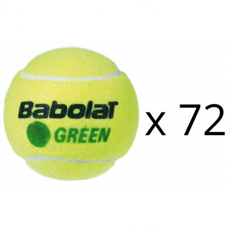 Recharge de 72 balles Intermediaires BABOLAT Green 