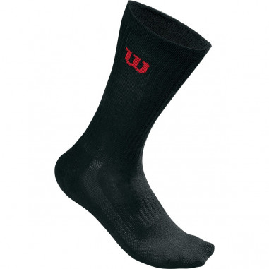 Chaussettes WILSON Hommes M Crew Sock Noir x3