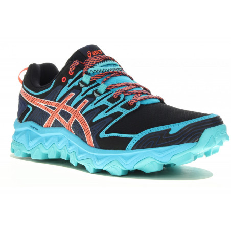 Chaussures Running ASICS Femme GEL-FUJITRABUCO 7 Turquoise/Noir/Corail AH 2019