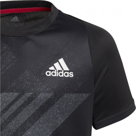 T-Shirt ADIDAS Garçon FLIFT Tee Junior Noir / Rouge AH 2020