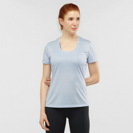T-Shirt Running SALOMON Femme AGILE SS Tee Bleu AH 2020
